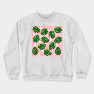 leaf daisy pattern Crewneck Sweatshirt